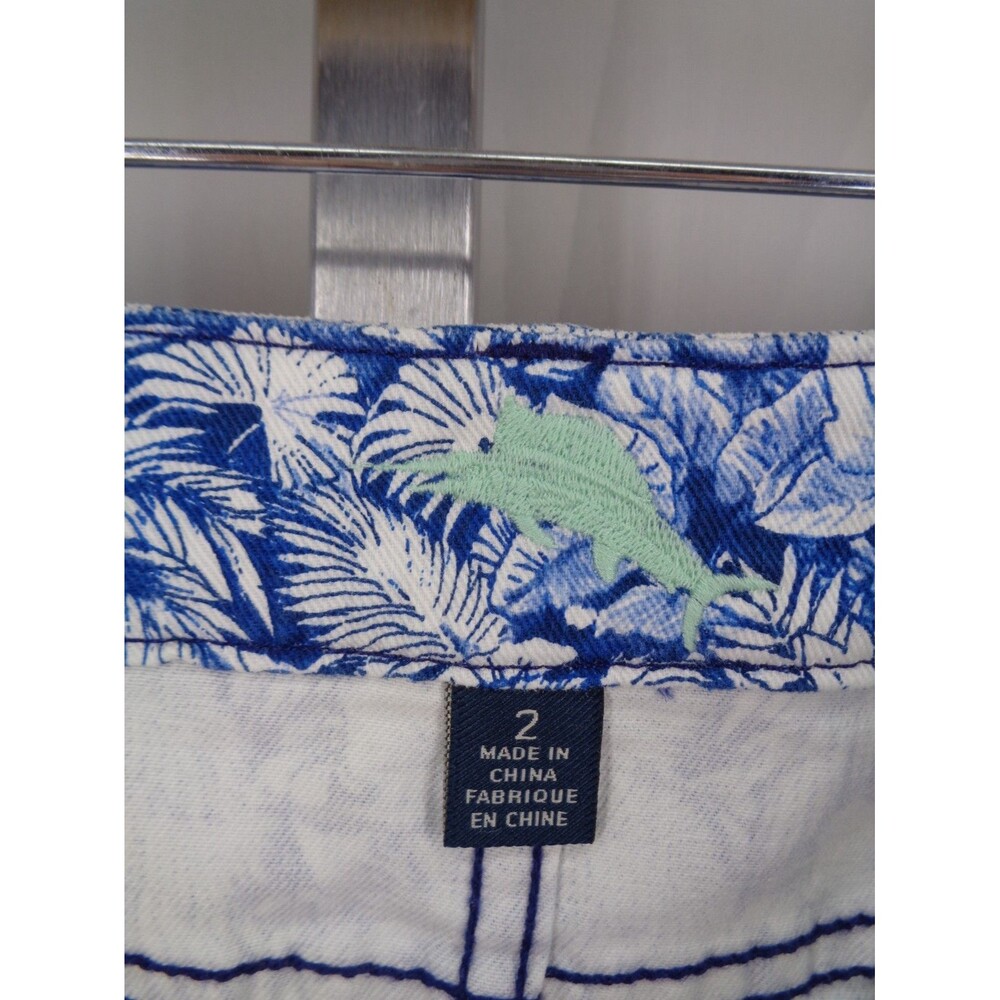 Tommy Bahama Wall of Palms Denim Jean Skirt Size 2 Floral Coastal Tropical - Picture 8 of 10